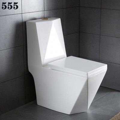 Public Chinese One Piece Toilet European Open Front Seat Sanitary Ware Two Pieces Siphonic Siphon Flushing Ceramic Wc Bowl